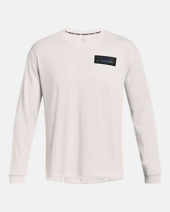 Men's Project Rock Cuffed Long Sleeve in White image number 4